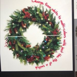 Brookstone battery operated pre lit wreath